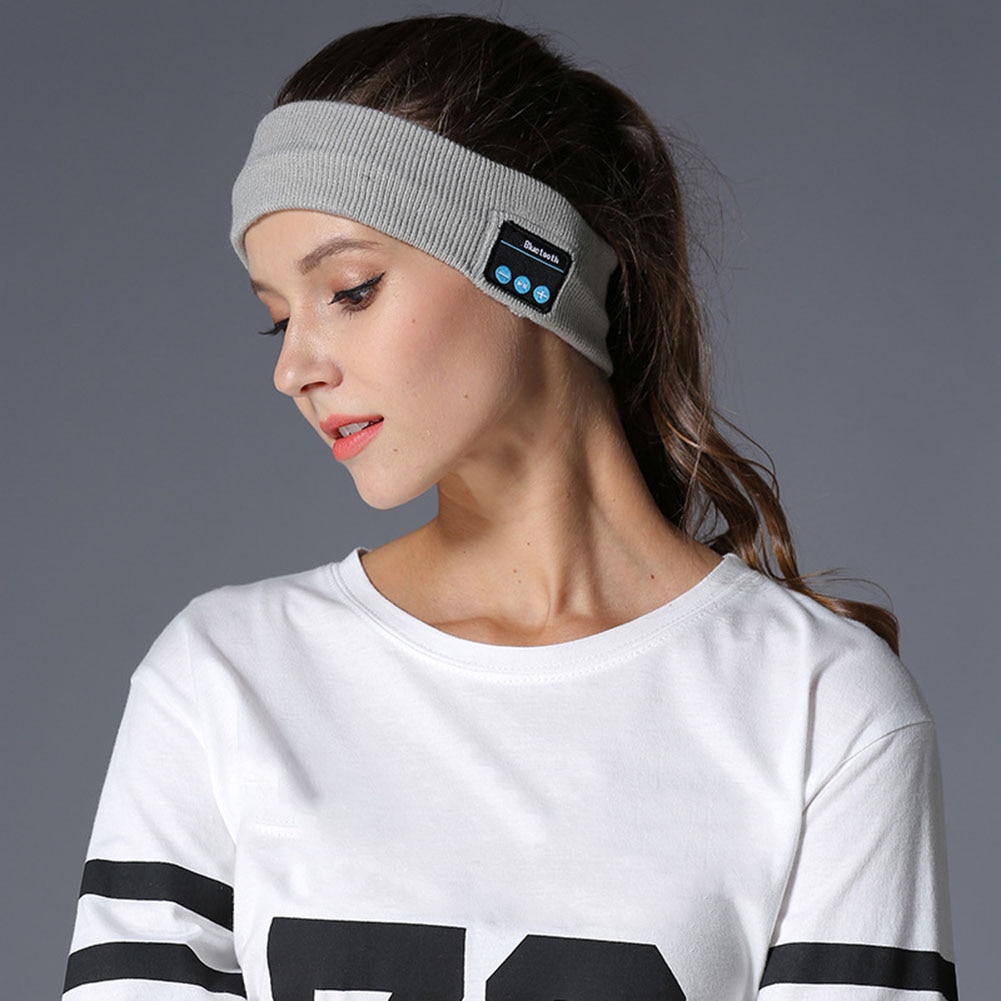 Sans fil Bluetooth musique téléphone Yoga en cours d'exécution respirant élastique Sport bandeau bandeau écouteur
