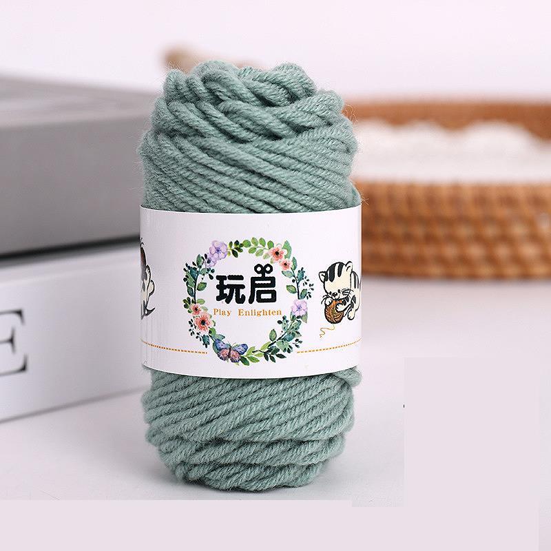 10G 5ply Cotton Knitting Wool Yarn Thick Fiber Yarn Velvet Yarn Hand Knitting Wool Crochet Yarn For DIY Sweate Hat Dolls: Clear