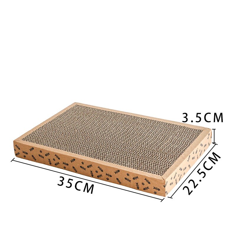 Corrugated Paper Cat Scratch Board Catnip Cat Scratching Pad Pet Cat Toys Pet Supplies: Small Fish Bones