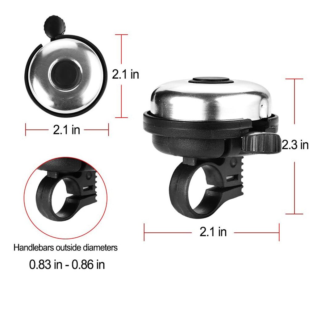 Right Hand Bicycle Bike Bell Aluminum Loud Crisp Clear Sound Adults Kids Ringer Outdoor Clear Sound Loud Replacement Right Hand