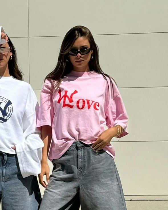 Harajuku bestseller oversize tøj  y2k toppe efterår kortærmet afslappet grafisk t-shirts gotisk streetwear goth dametøj