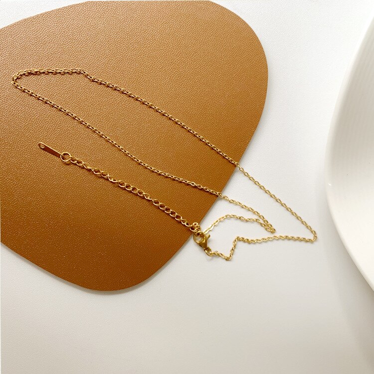 Full Rhinestone Couple Necklaces Heart Clavicle Chains Pearl Necklace for Women Girls Snake Chain Colliers Stacking Jewelry: 11