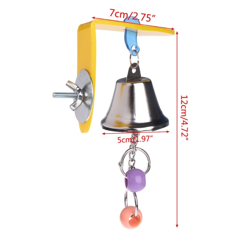 Clochette à perroquets pour enfants, jouet à mâcher, Cage à balançoire suspendue, accessoires de morsure, perles de perruche, Cockatiel, fournitures pour animaux de compagnie
