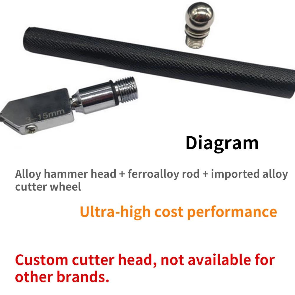 Professionele Glassnijder Ijzeren Handvat Roller Mes Voor Diamond Precision Cutter Wiel Glassnijder Handheld Tegel Gereedschap