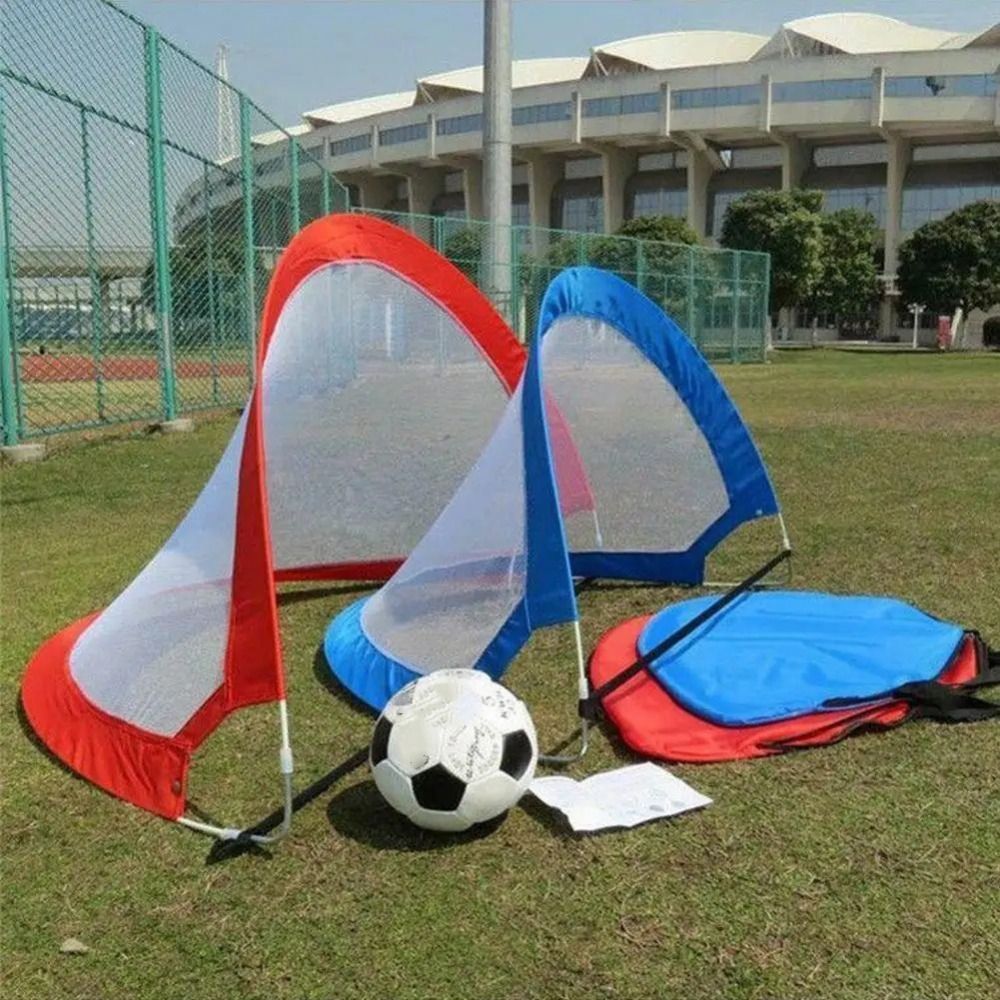 Pop-Up-Fußballnetze, zusammenklappbar, mit Tragetasche, Fußballtor-Set, Fußball-Trainingsausrüstung, interaktives Spielzeug