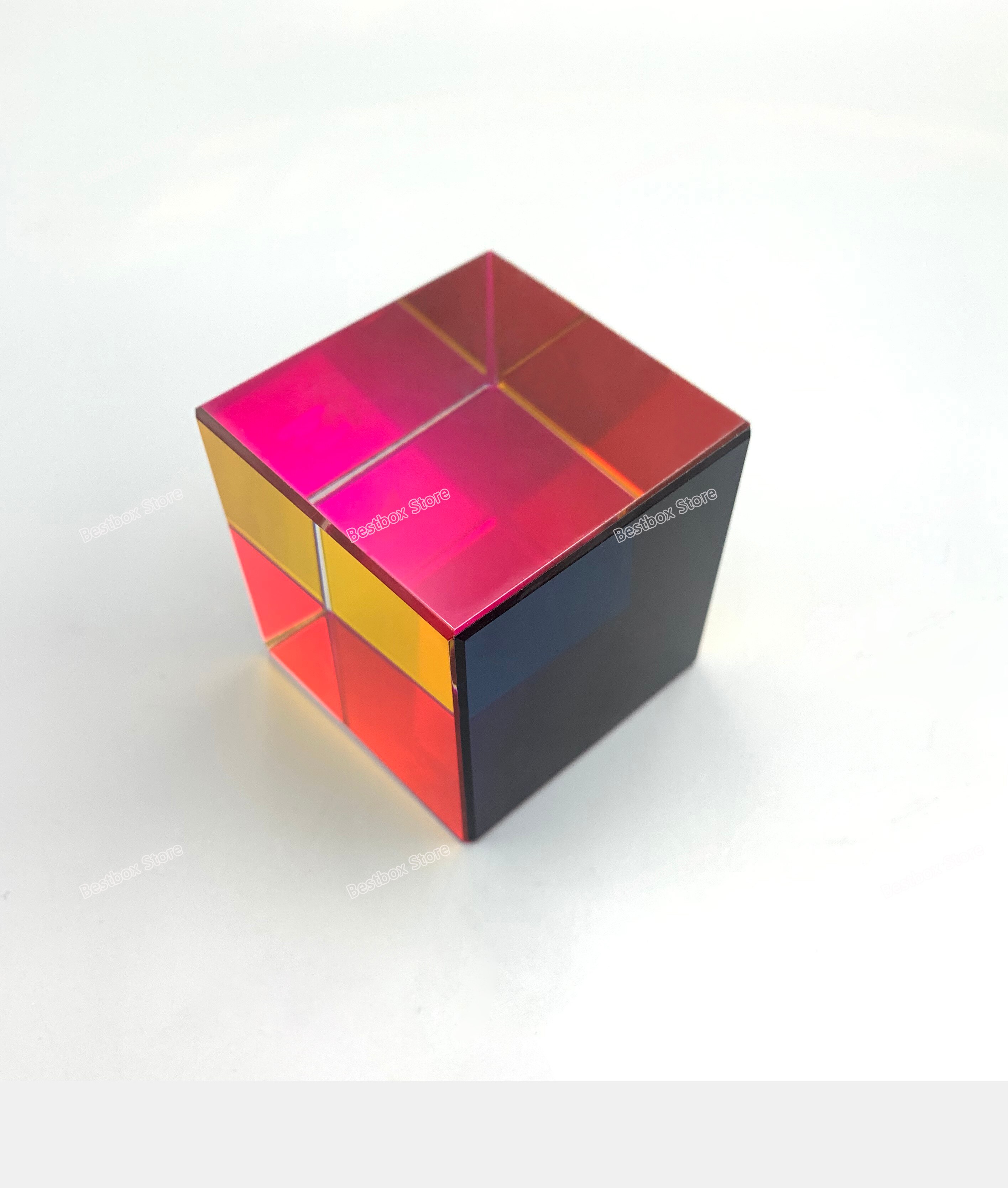 L40 Kbxlife Mixed Color Cube 47mm (1.9")Cube For Home Or Office Toy Science Learning Cube Easter Prism Desktop Toy Home Ornament