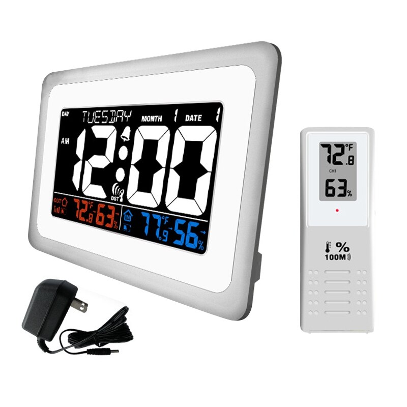 Digital Alarm Clock for Charging Snooze Function, Timer, Sound Control Function, World Time Pattern, Month Date & Temperature Di: Default Title