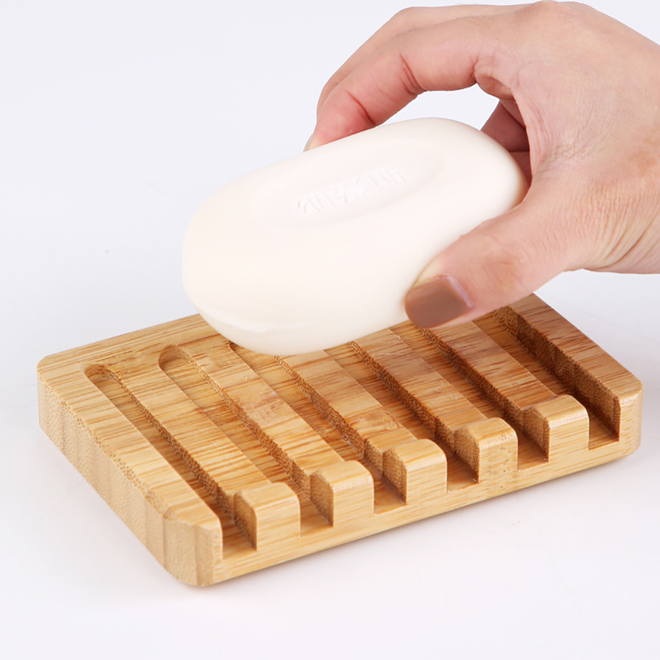 Porte-savon en bois avec égouttoir automatique, pour salle de bain, douche, cuisine