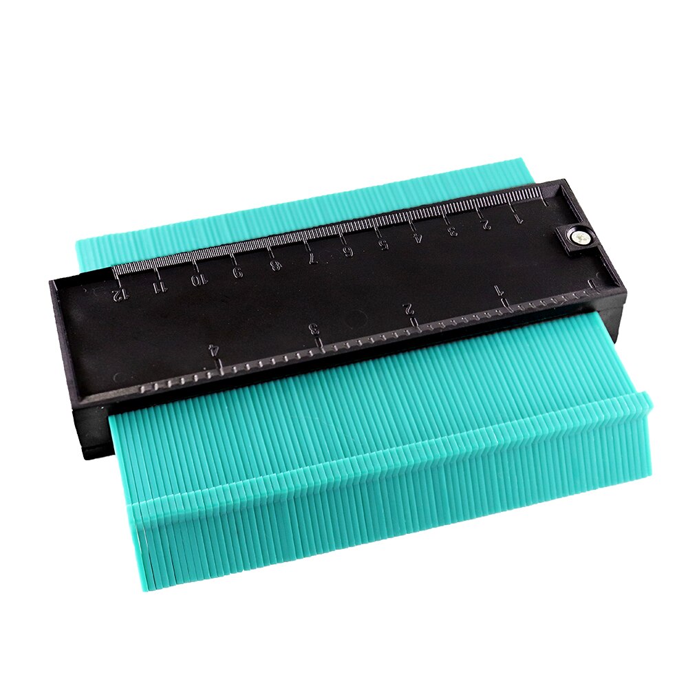 Gauge Contour Profiel Kopie Gauge Duplicator Standaard Hout Markering Tool Betegelen Laminaat Tegels Algemene Gereedschap 0-120Mm Bereik: green
