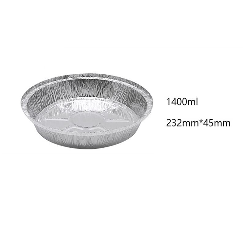 12/50 Stuks 1400 Ml Wegwerp Bbq Lade Pie Pannen Voor Zelfgemaakte Taarten Taarten Tin Folie Bowls 9 Inch Aluminiumfolie ronde (Zonder Deksel): 50 stks