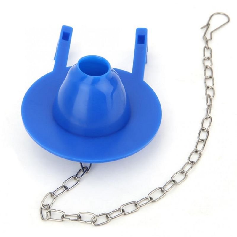 2PCS PVC Toilet Seal Water Stop Valve Cover Drain Flush Valves Toilet Tank Fittings Bathroom Repair Kit With Chain