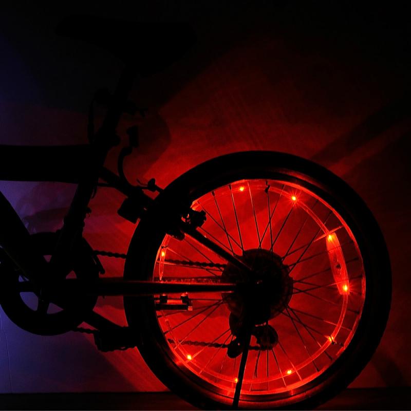 Bike Lights Practical Cycling Sports Supplies Wheel Spokes LED Lights Night Riding Decorative Lights: red