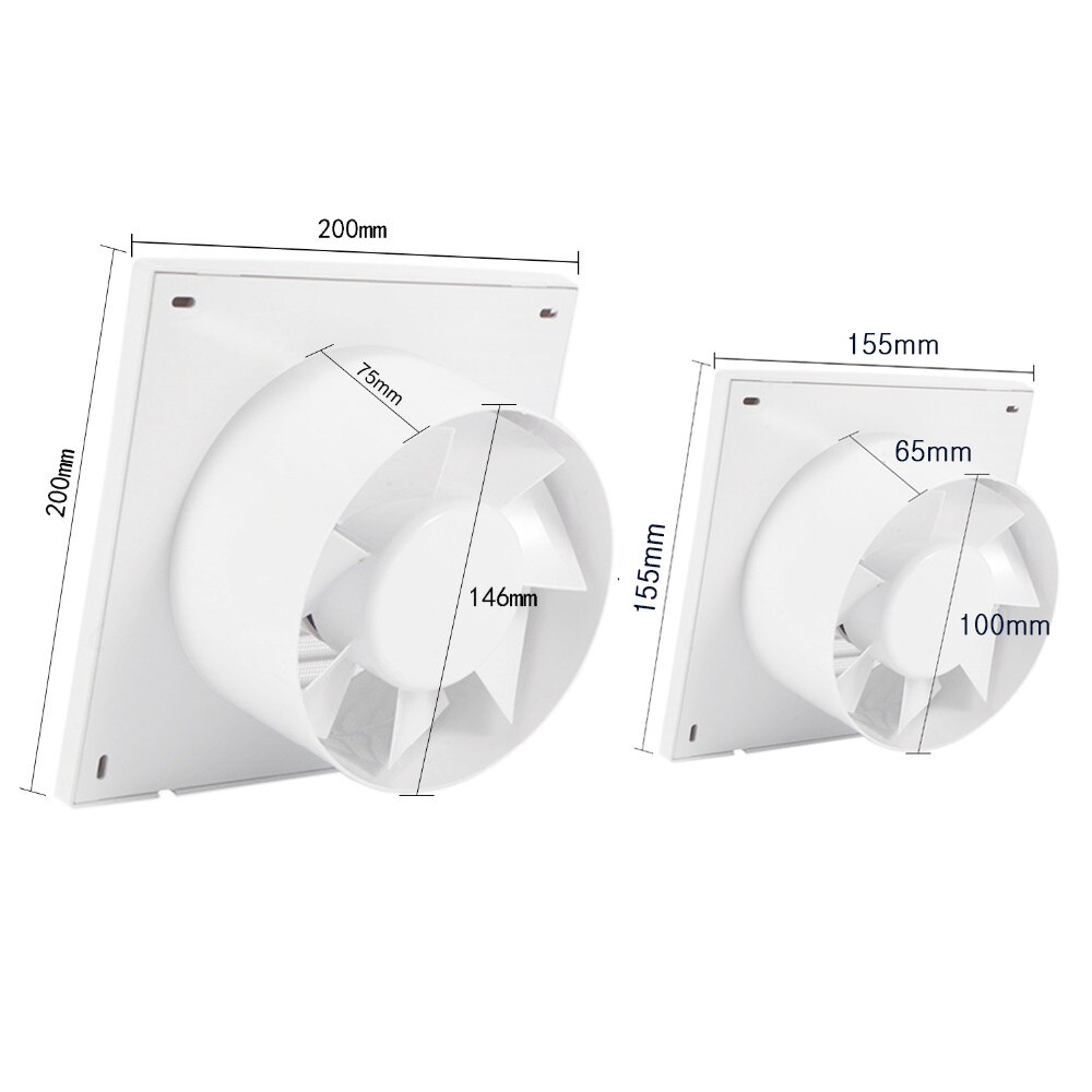 14W silence Ventilating Exhaust Extractor Fan for Window Wall Bathroom Toilet Kitchen Mounted 220V 110V insect prevention 4" 6"