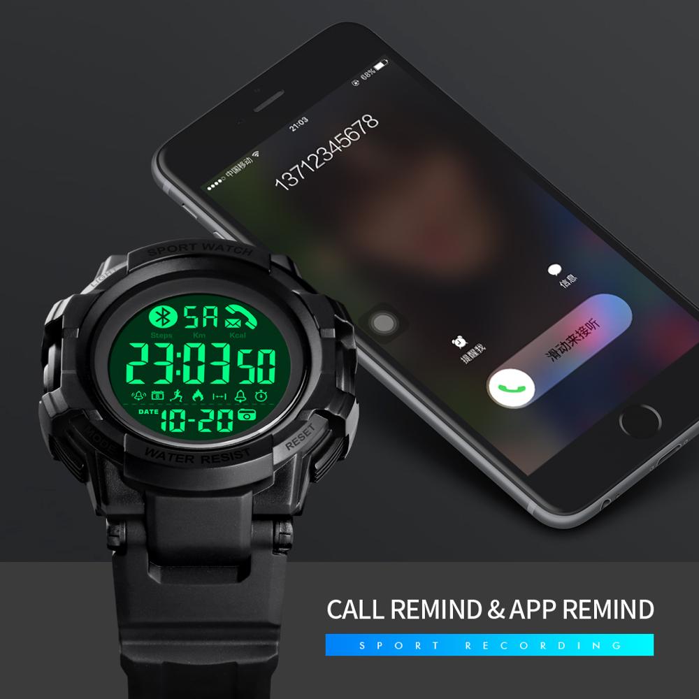 SKMEI Smart Uhr Männer Bluetooth Handgelenk Smartwatch Herren Anruf APP Nachricht Erinnerung reloj inteligente Für Huawei Xiaomi 1501