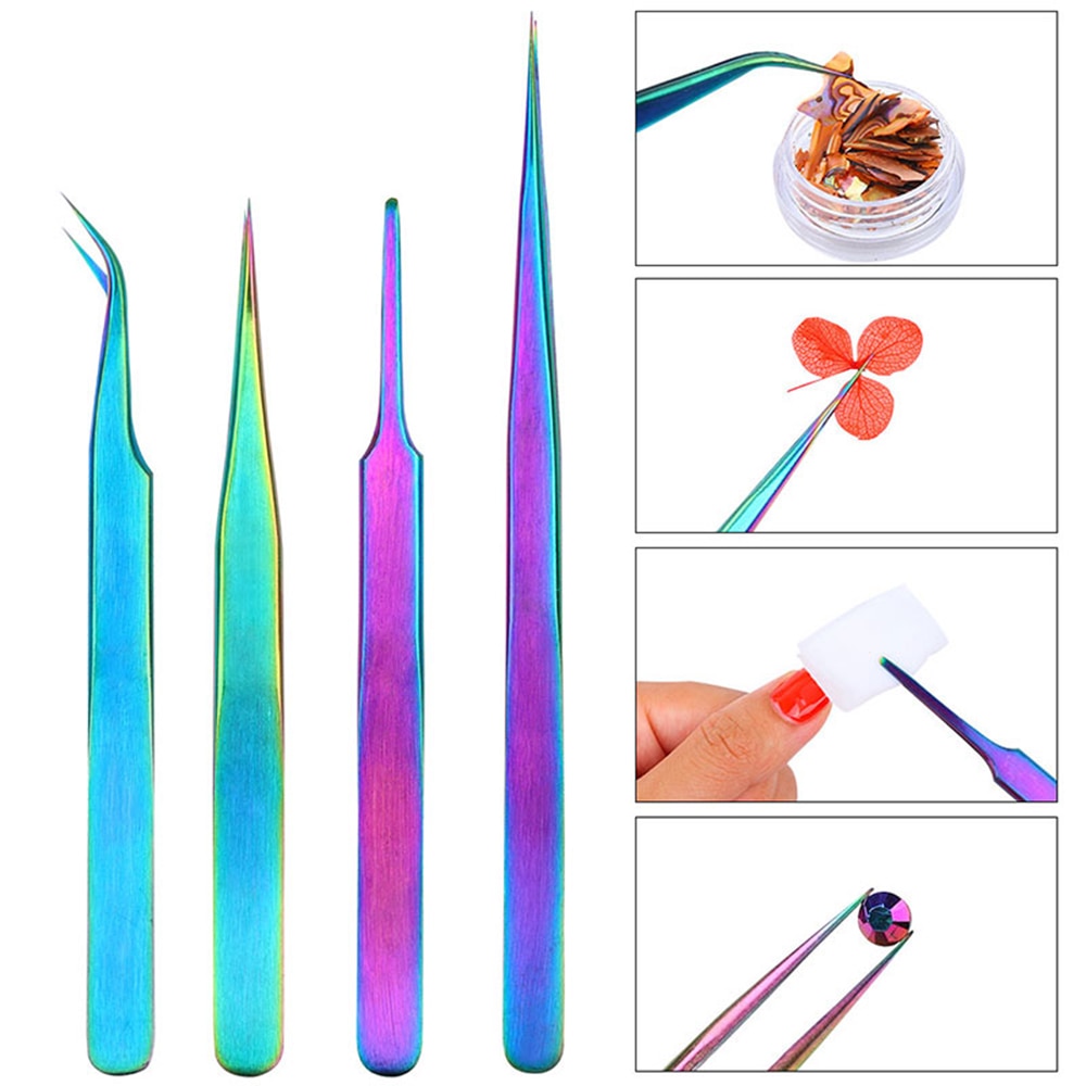 1PC Angled Slanted Eyebrow Tweezers Stainless Steel Face Hair Removal Eye Brow Trimmer Eyelash Clip Cosmetic Beauty Makeup Tool