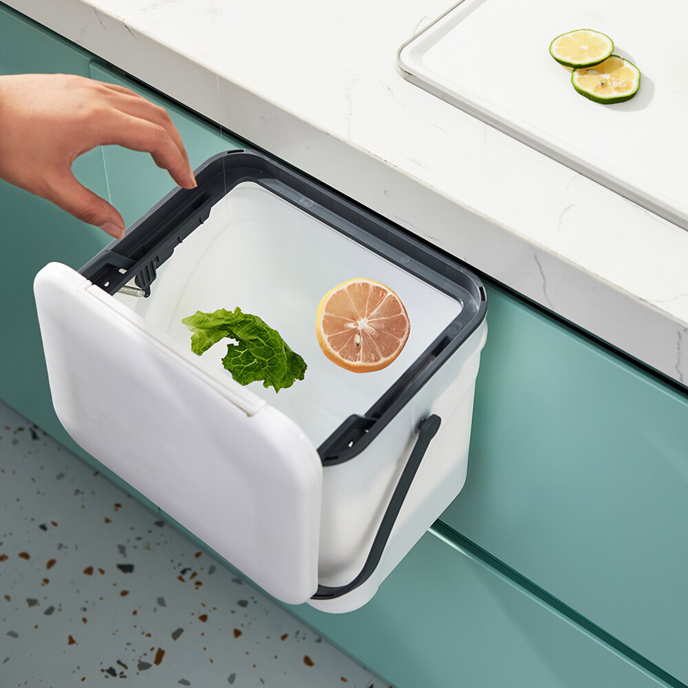 Poubelle murale en PP , Portable, avec couvercle, pour la cuisine, les toilettes et la maison