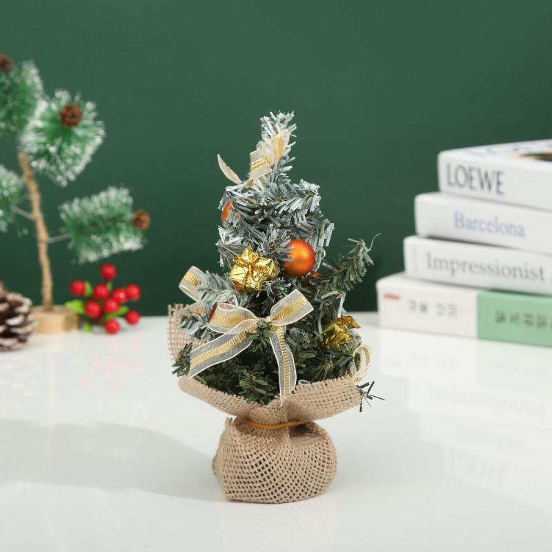 DIY Mini Christmas Trees Ornaments Pine Tree Decoration For Home Xmas Happy Year Kids Desktop Decoration Supplies: 01