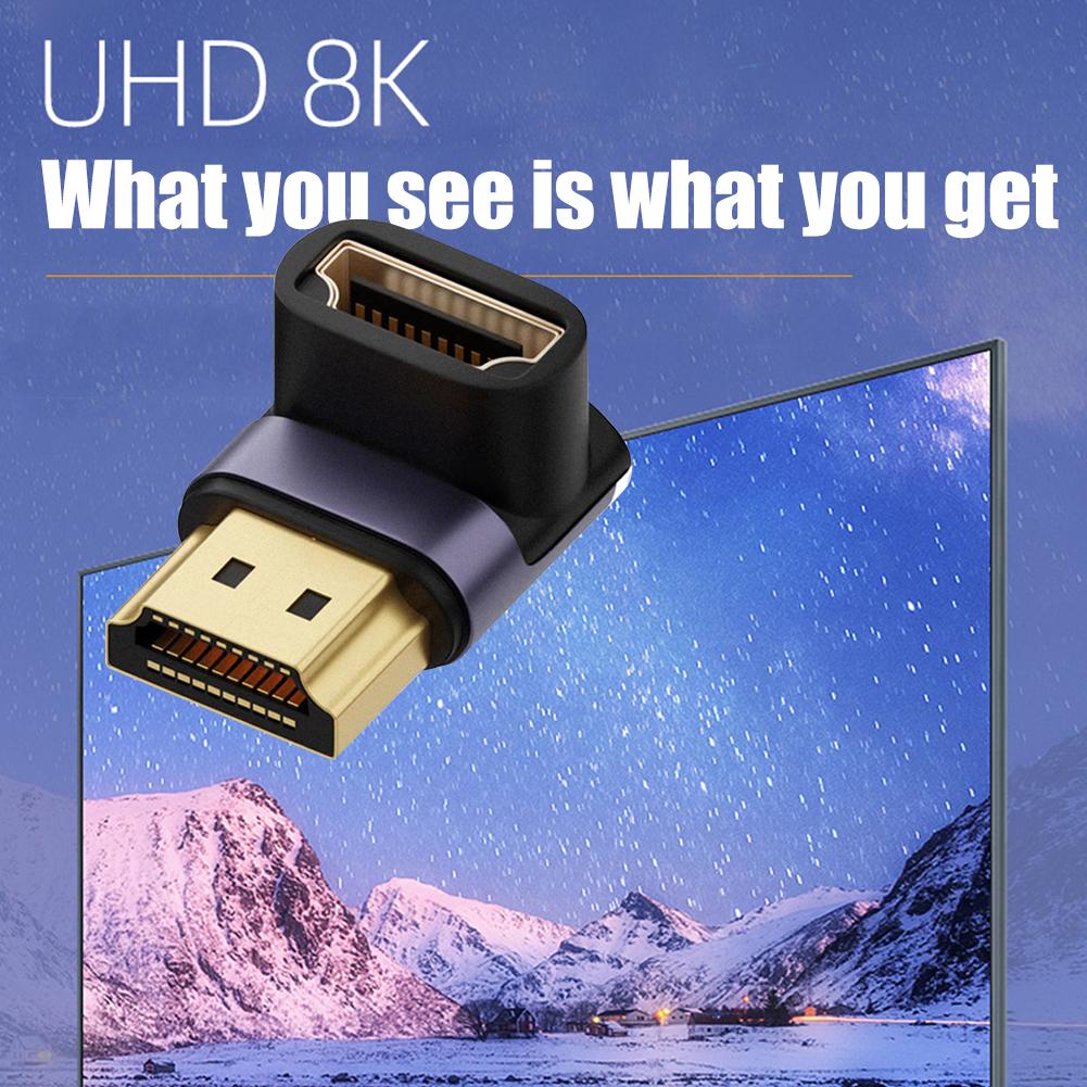 HDMI-compatibele adapter 90 270 graden haakse man-vrouw converter 8K HD-connector Mini / Micro HDMI-compatibele extender