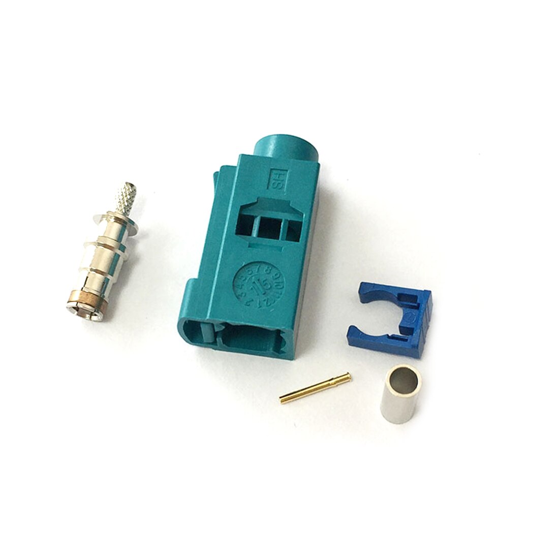 1Pc Rf Fakra Z Vrouwelijke 5021 Connector Water Blauw Smb Crimp Voor RG316 RG174 LMR100 Kabel Voor Neutral Codering