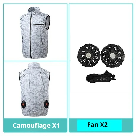 Complete set kleding met airconditioning, functioneel vest, zomerwerkkleding, outdoor kleding voor vissen, warmteafvoer en zonbescherming.: M / Geel