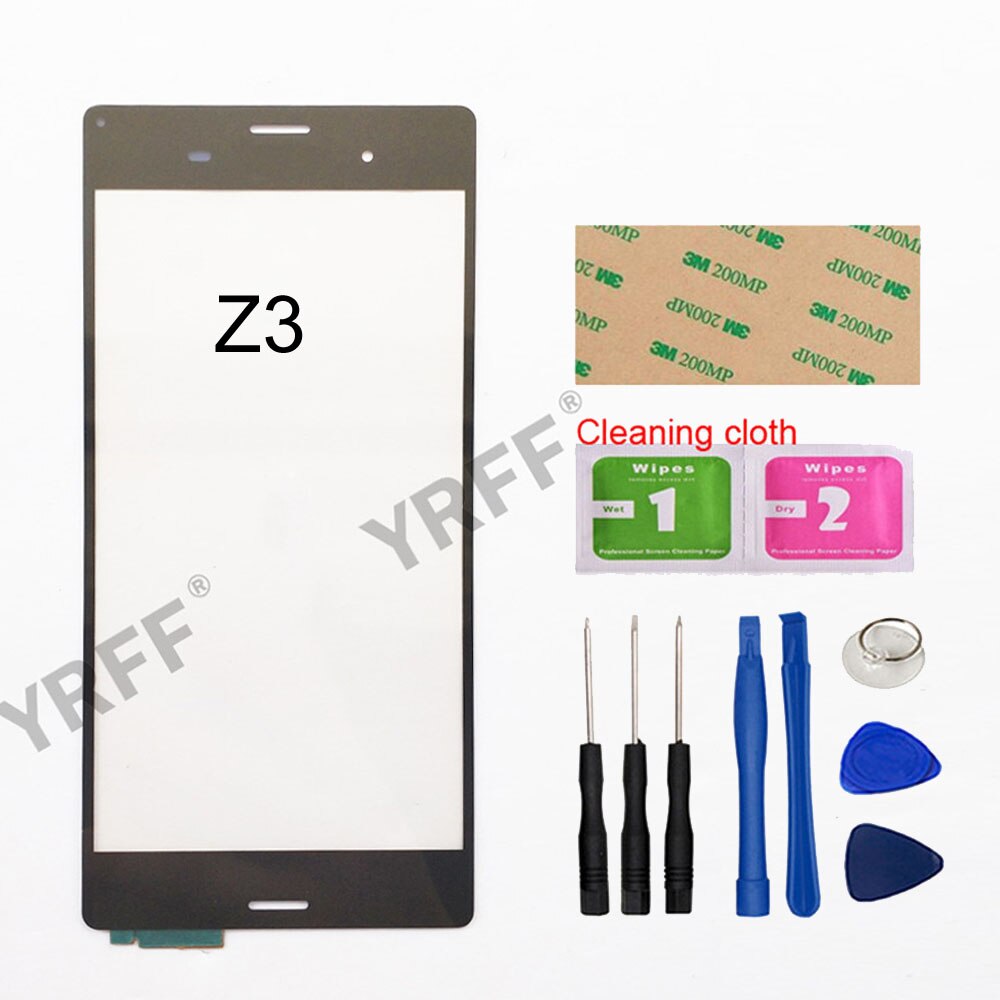 Panel táctil exterior con Sensor de cristal para Sony Xperia Z3 Compact Z3 mini Z3 Plus Z4 Digitalizador de pantalla táctil, D6603 D5803 E6533: Z3 Black Tools