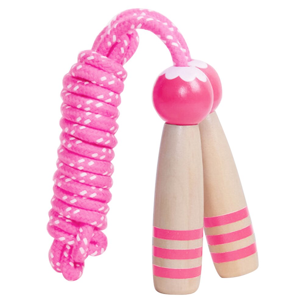 2.3m Kids Children Fun Jump Rope Home Gym Adjustable Length Wooden Handle Sports School Birthday Fitness Skipping Ergonomic