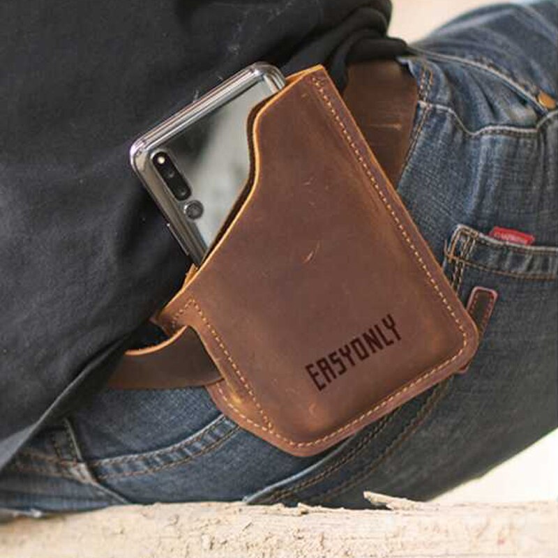 PU Leather Belt Clip Holster Case for 6.5 inch Mobile Phone Pack Waist Bag Sport Covers Cell Phone Accessories Mini Bags