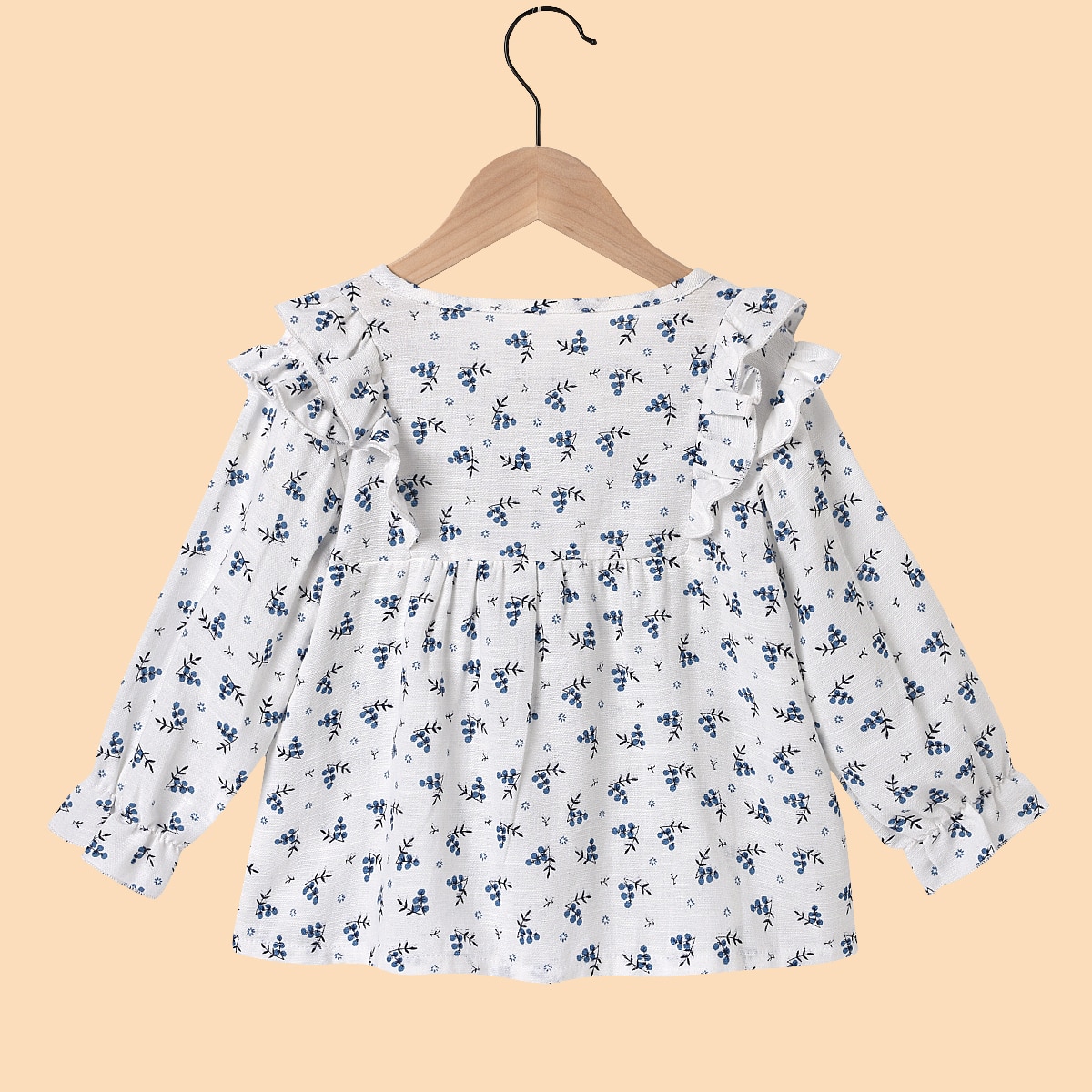 Camisetas de manga larga con estampado de flores para bebés y niñas pequeñas, blusas bonitas para niñas, ropa para niñas de 1 a 6 años