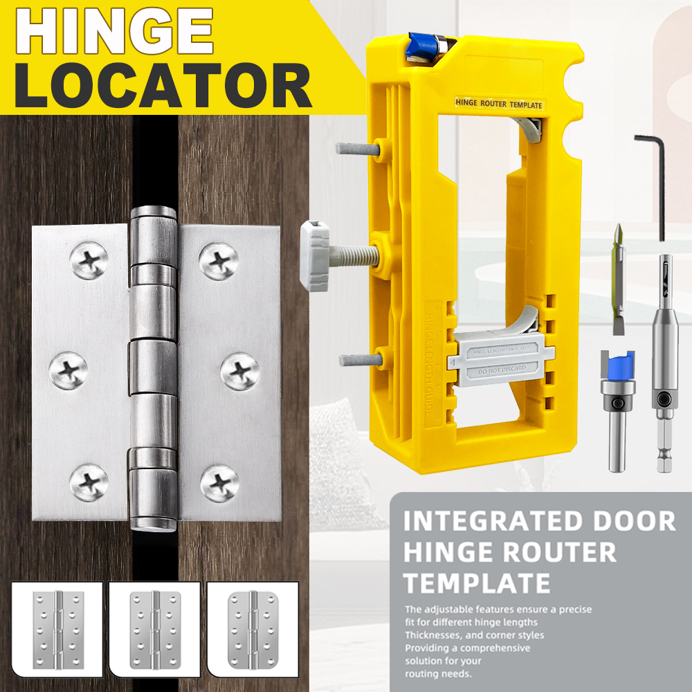 Door Hinge Routing Jig And Hinge Jig 3‑5in Length 1/4‑5/8in Radius Hinge Router Template for Woodworking Tool