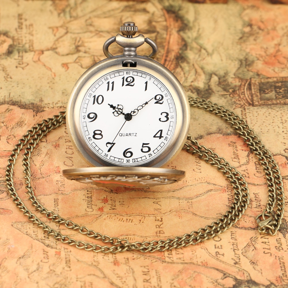 Antikt gammelt lommeur gammelt indiske mænd ur mand vedhæng ure legeret slank kæde halskæde reloj de bolsillo hombre