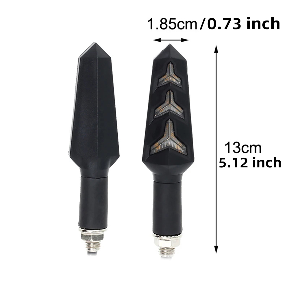 Motor LED Motor Richtingaanwijzer Vloeiende Visgraat Indicator Lichten Dagrijverlichting 12V