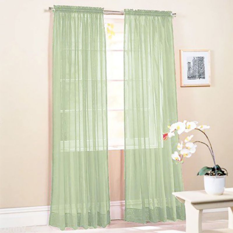 1pc 100*200cm Neue Einfarbig Voile Schiere Vorhang Panel Fenster Vorhänge Europa Fenster Tüll Vorhänge Wohnzimmer zimmer Dekoration: NO. 1