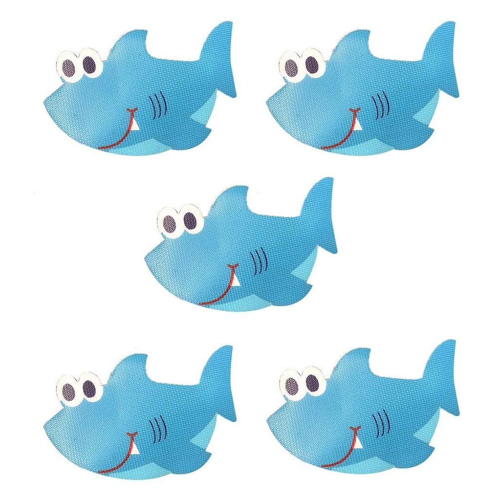 Pegatinas de baño antideslizantes para bebés, alfombrilla de bañera para baño, suelo de ducha, 5 uds.: A