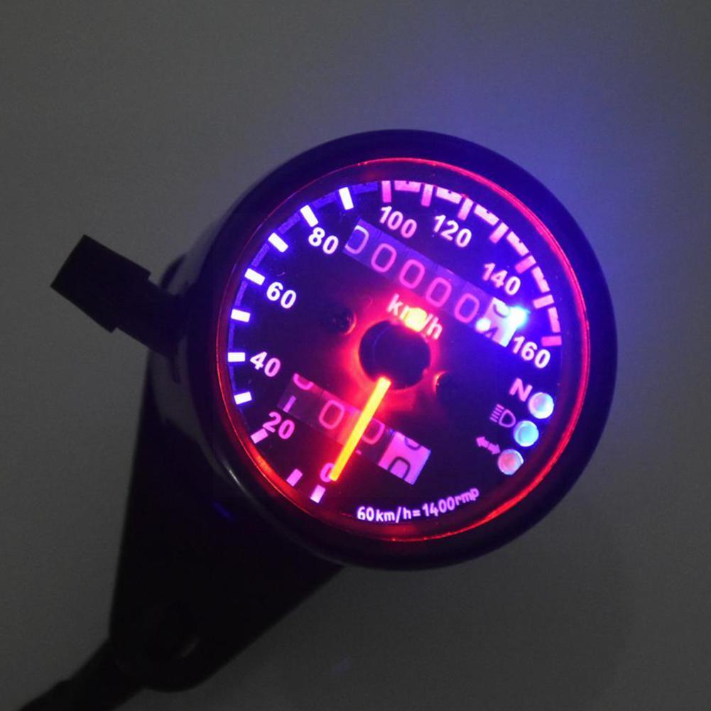 Universal Motorcycle Speedometer Odometer 12V Motorcycle Indicator Speed Speedometer Dual ​​Meter LED With Motorcycle G9W7