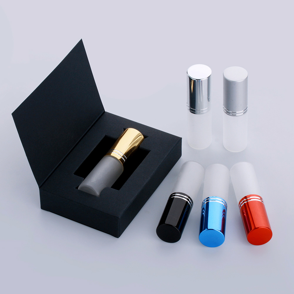 50 Pcs/Lot 5ml Frosted Perfume Bottle with Packing Box Spray Atomizer Perfume Bottle Package Box Travel Perfume Bottle Package