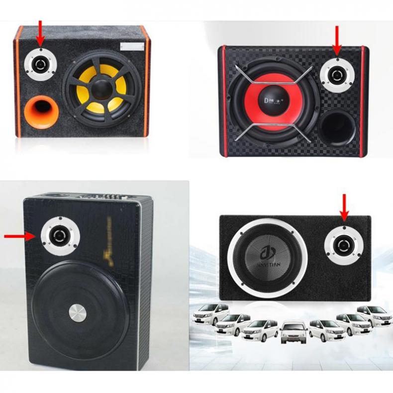 2 stk/par 4 tommer 1500w titanium kugle diskant bil stereo højttaler med kondensator til køretøj auto bil modificeret