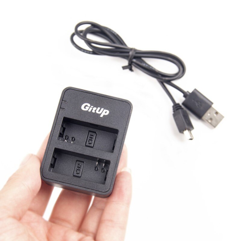 Original Dual Slot Battery charger for GitUp G3 Duo Git3 Action Camera Backup Battery Charger For DV AC Adapter