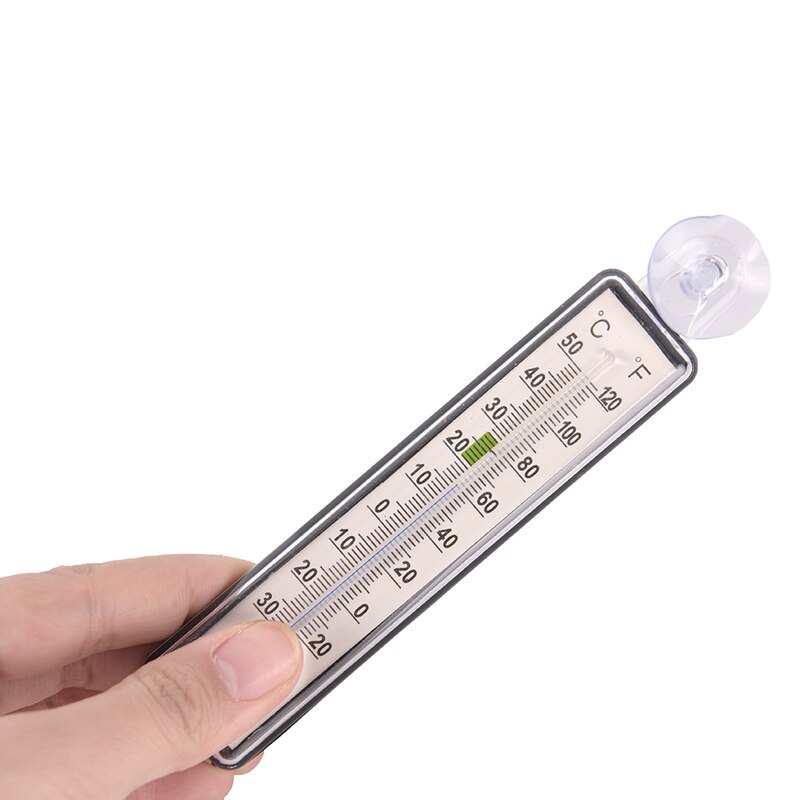 Termómetro de cristal para acuario, medidor de temperatura de agua de cristal con bonita ventosa, 1 Uds.