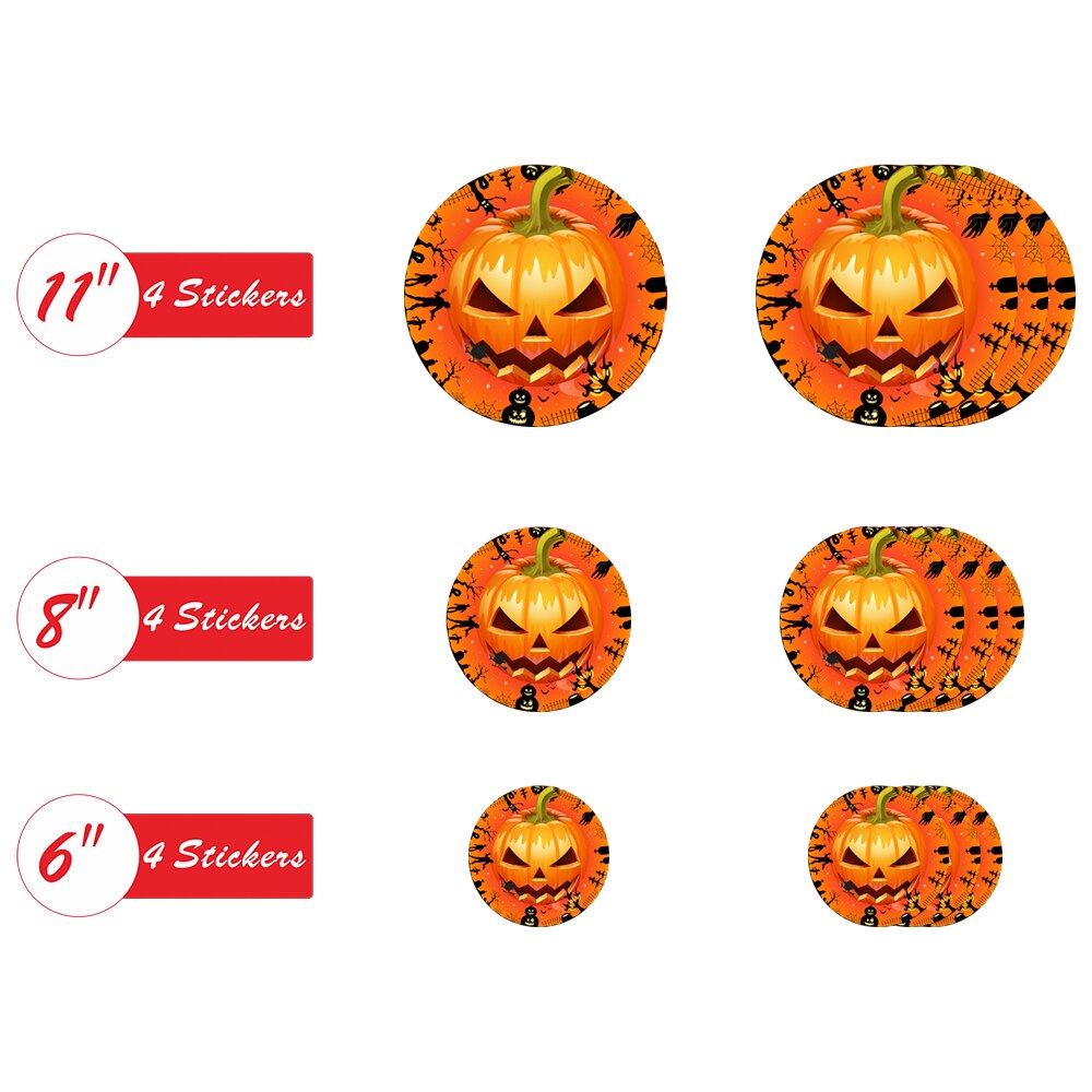 12 Pieces Floor Decals Pumpkin Eyes PVC Stickers Wall Stickers Wall Posters for Halloween Party: D