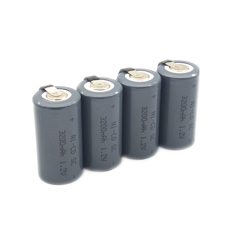 12PCS 3200mah rechargeable battery sub c battery SC 3200mah 1.2v battery replacement 1.2 v with tab