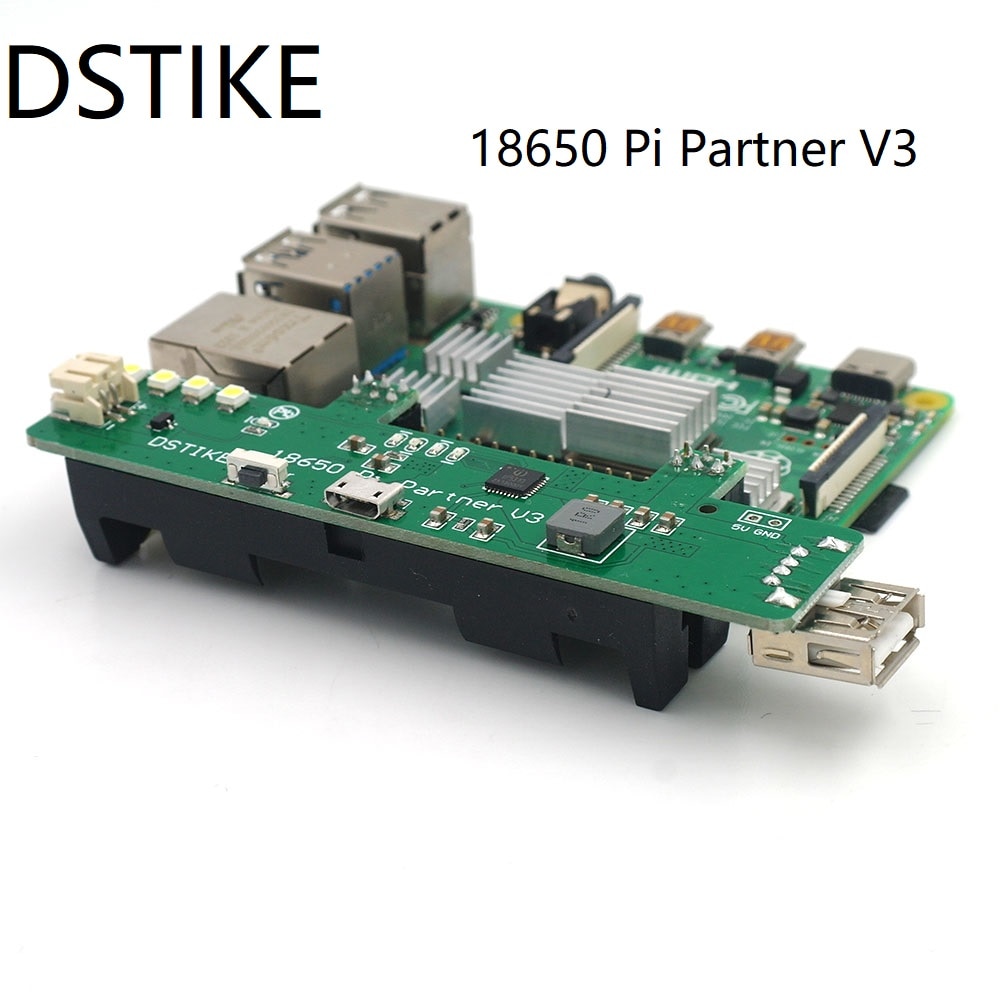 DSTIKE 18650 Pi Partner V3 Raspberry Pi Power UPS PowerBank Flash Light