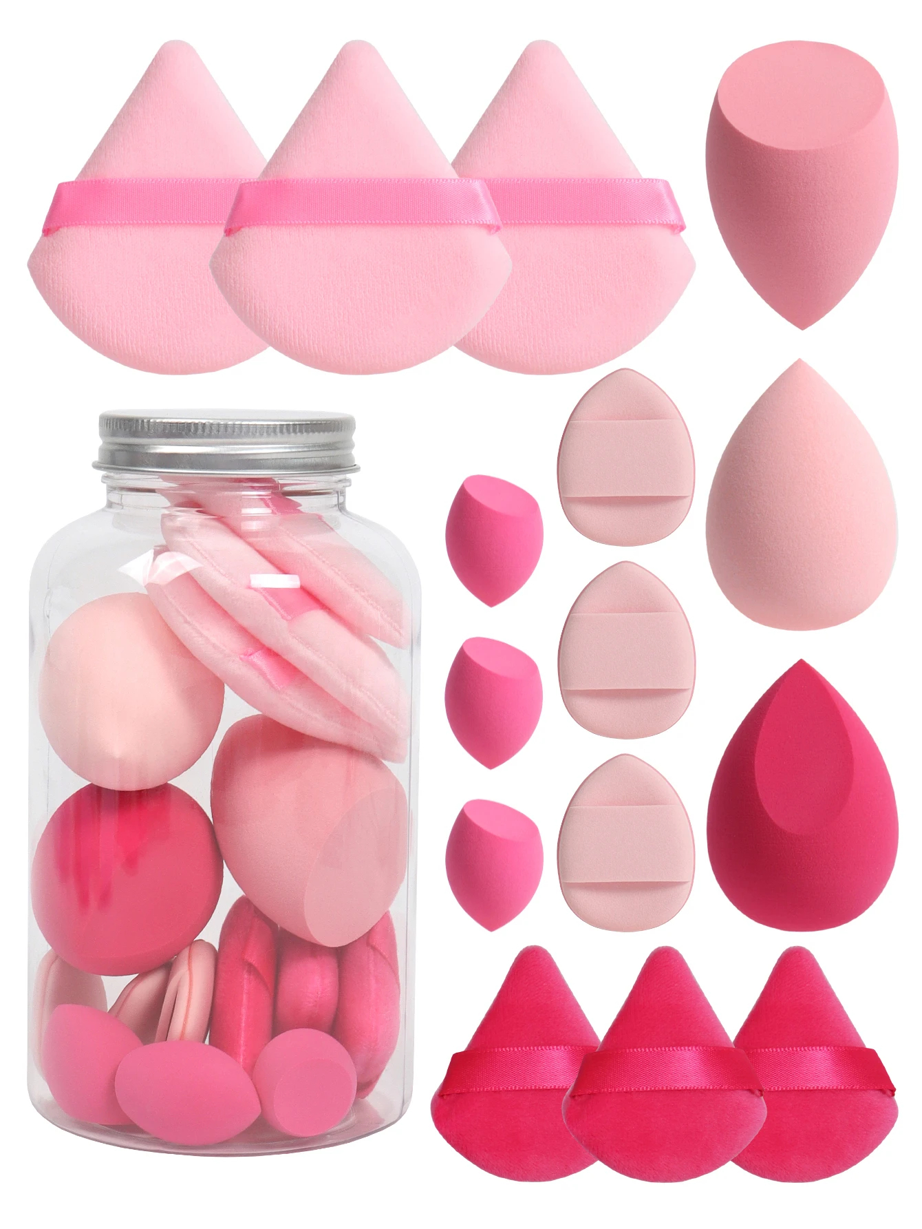 12/15Stck machen-hoch Schwamm Kosmetik Puff Stiftung Schwämme Rührgerät Schönheit Ei Pulver Puffs Frauen machen-hoch ZubehörMake-hoch-Werkzeug: Lila