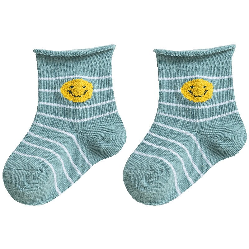 4Pairs/set Newborn Baby Boy Socks Cotton Baby Girl Socks Autumn Winter Baby Socks for Girls Cartoon Striped Infant Thing