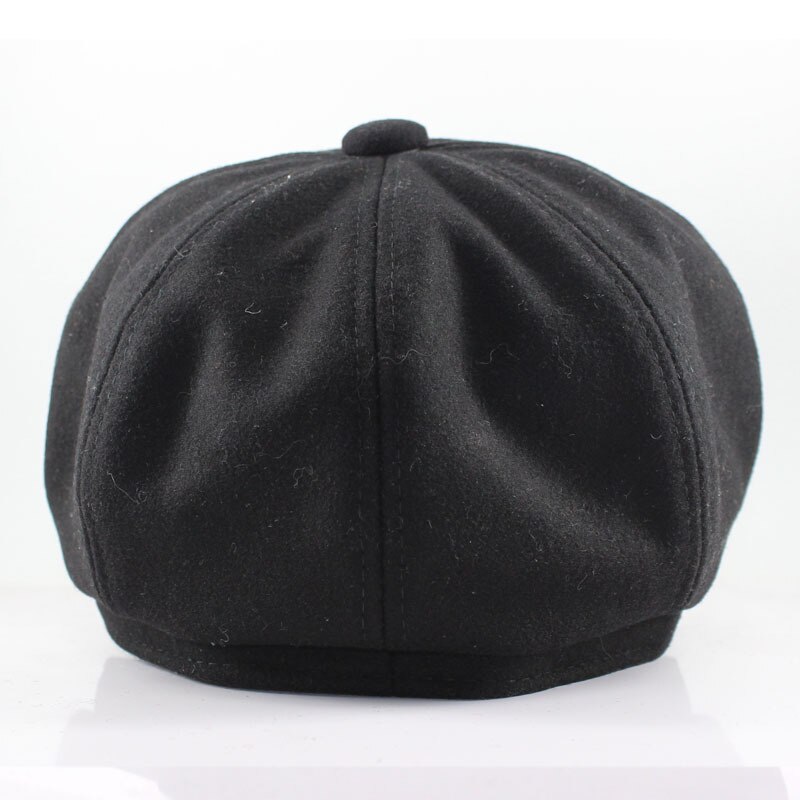 låve Oktagon Hatt - Britisk Stil Ull Baret - Høst/Vinter uformelt Lue til takrenne