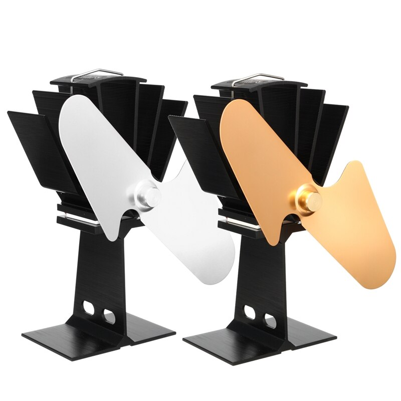 2 Blade Blast Stove Fan Home Silent Blast Stove Fan Ultra Wood Stove Fan Fireplace Fan Home Efficient Heat Distribution