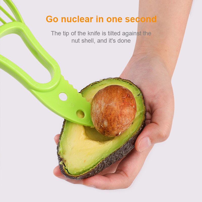 3 In 1 Avocado Slicer with fork Shea Corer Butter Fruit Peeler Cutter Pulp Separator Fruit slicer Kitchen Gadgets