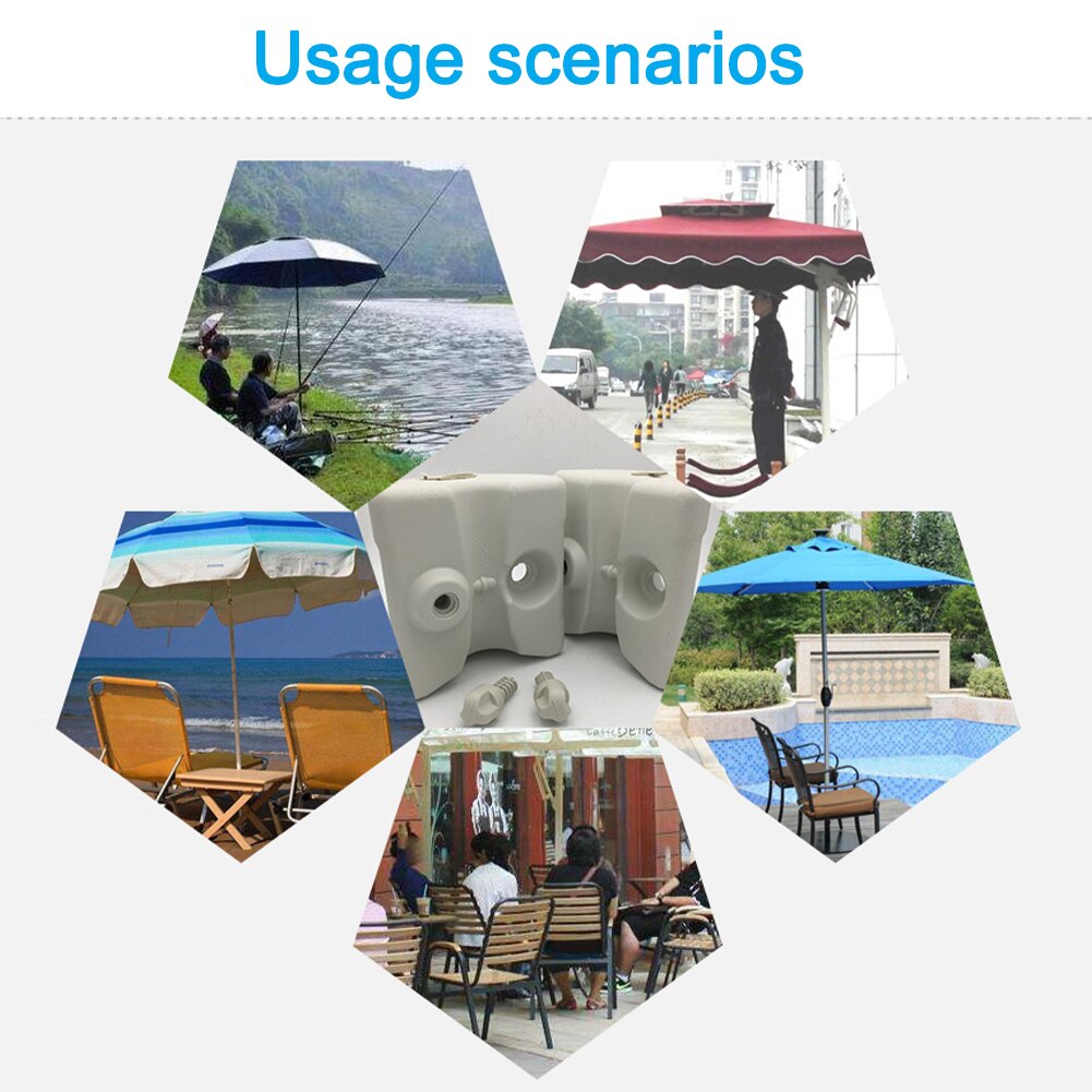 Accessories Outdoor Garden Yard Durable Filled Water Plastic Stand Portable Patio Umbrella Base Deck Porch Suport Weatherproof