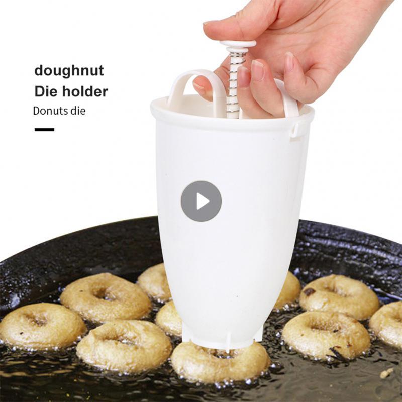 Donut Mould Easy Fast Portable Donut Maker Manual Waffle Dispenser Doughnut Machine Arabic Waffle Plastic Lightweight Deep Fry