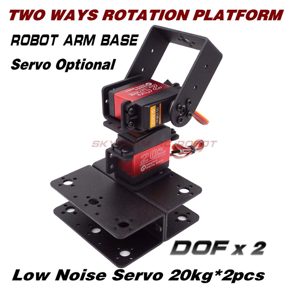 Rotory Draaibare Digitale Servo Platfm 2DOF Servo Robot Arm Camera Track Platform Met Digitale Servo Metallic Bouw