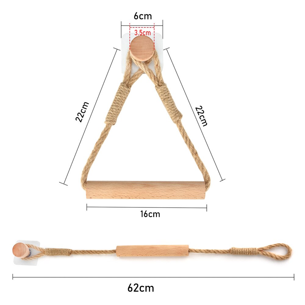 Retro Bathroom Toilet Roll Holder Decorative Wall-mounted Kitchen Paper Wooden Pole Roper Rack